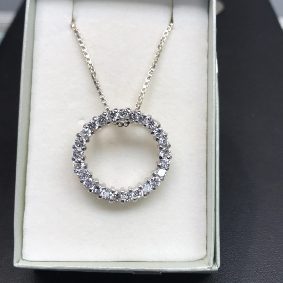 Jewelry - STERLING SILVER AUSTRIAN CRYSTAL PENDANT NIB